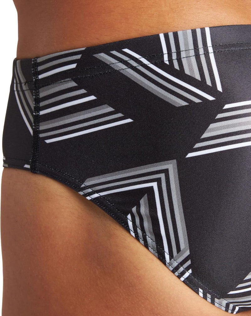 arena Men's Swim Brief Puzzled Team Print MaxLife Athletic Swimwear Professional Training Swimsuit Sports Bathing Suit, Black/Black Multi, US Size 24 - Image 5